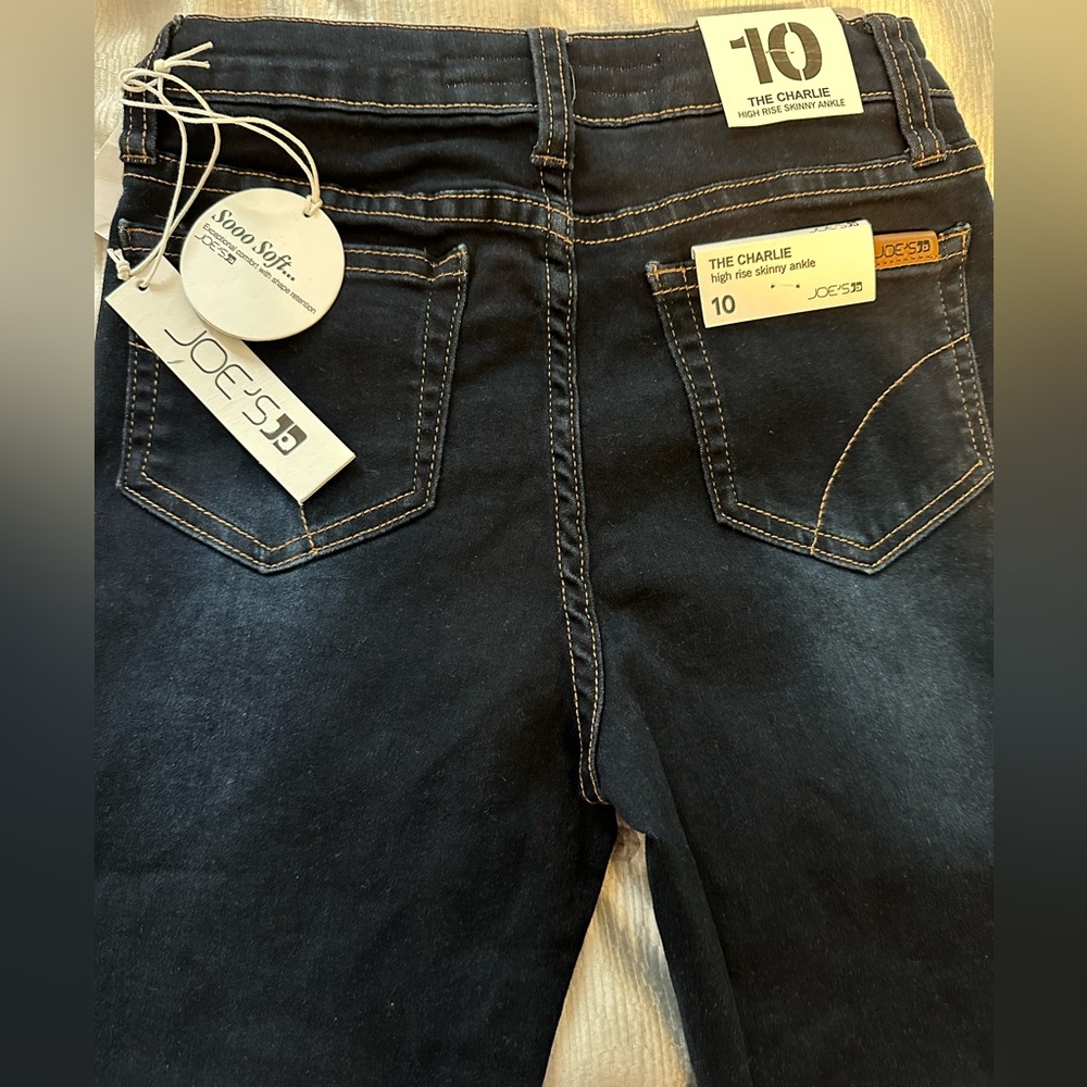 NWT Girls Joe’s Jeans “The Charlie”, High-rise skinny ankle, Dark Indigo Size 10